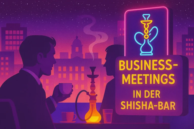business meeting in shisha bar